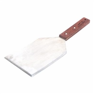 BAC532 Grill Spatula, 10 in W Blade, Stainless Steel Blade, Teak Wood Handle